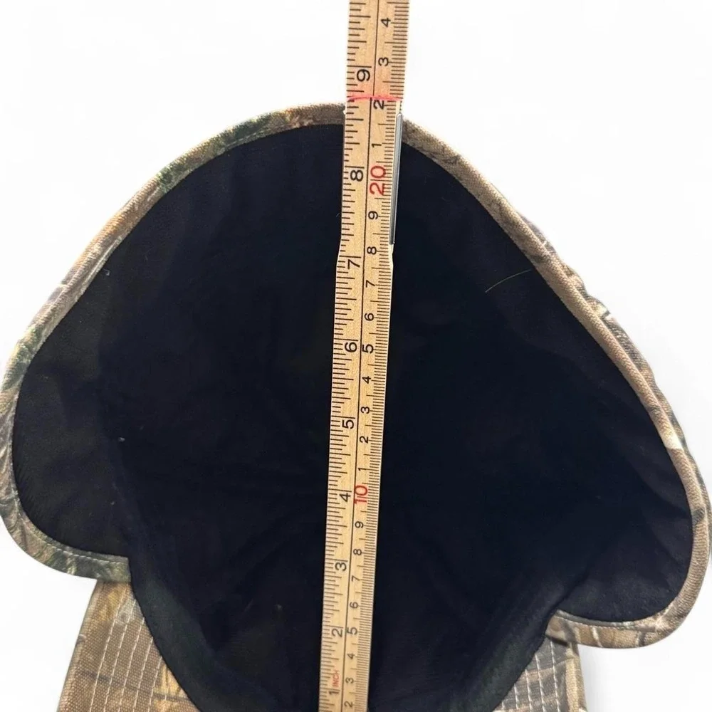Carhartt Camo Ear Flap Cap 101477 Hunting Hat Fleece Lined Outdoors Utility Warm